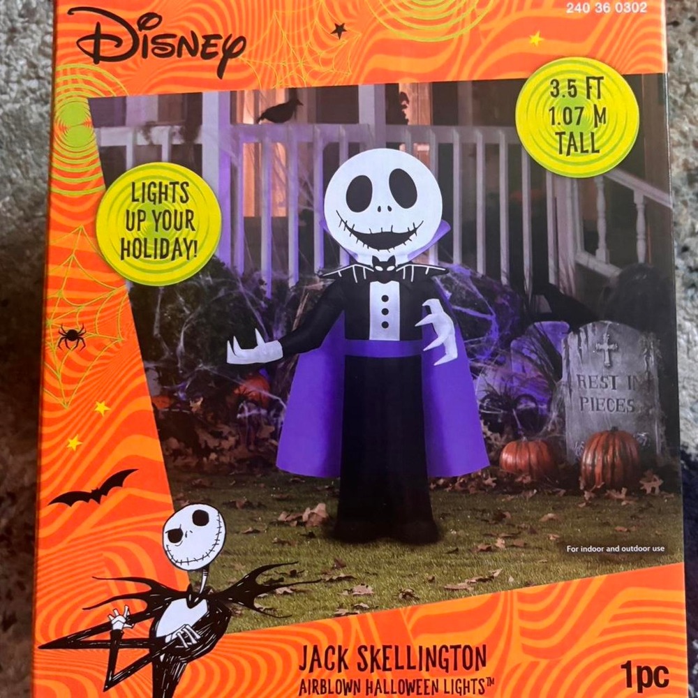 Disney Jack Skellington inflatable airblown Halloween lights / Halloween decor